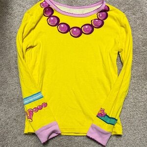 Fancy Nancy Disney Yellow and Pink Long Sleeve Girls 7